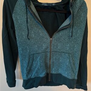 Prana Teal Geometric Women's Hoodie